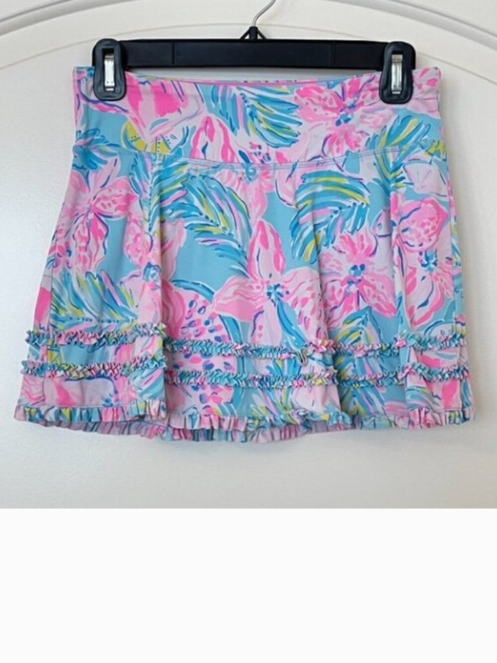 Lilly Pulitzer Luxletic Skort Fiona Blue Ibiza Gimme The Juice Skirt Shorts XS